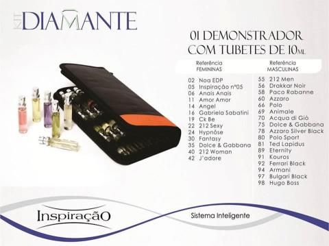 KIT LINHA DIAMANTE COM 40 SPRAYS DE 10ml - ver as fragrâncias na imagem